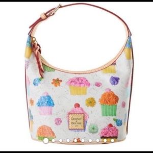 Dooney & Bourke Bucket Bag White with Cupcakes
